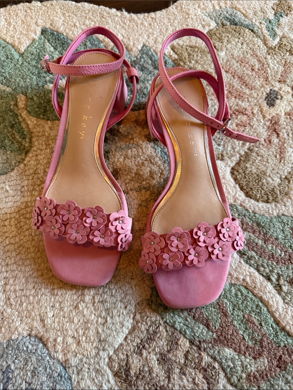 Copper Key Pink Floral Ankle-Strap Sandals